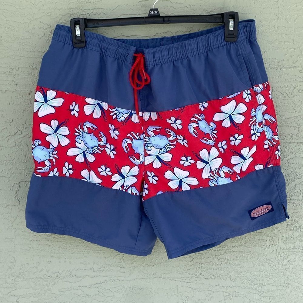 Vineyard Vines Crab Piece Chappy Trunks Sz XL